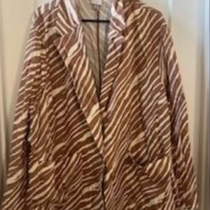 A New Day Zebra Pattern Blazer